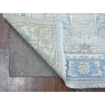 Oushak And Peshawar Wool Hand Knotted Rug Grey Blue 3.1X5.1 -O089036