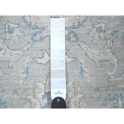 Oushak And Peshawar Wool Hand Knotted Rug Grey Blue 3.1X5.1 -O089036