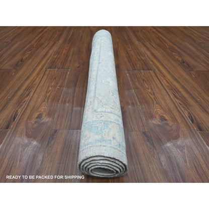 Oushak And Peshawar Wool Hand Knotted Rug Grey Blue 3.1X5.1 -O089036