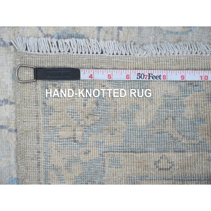 Oushak And Peshawar Wool Hand Knotted Rug Grey Blue 3.1X5.1 -O089036