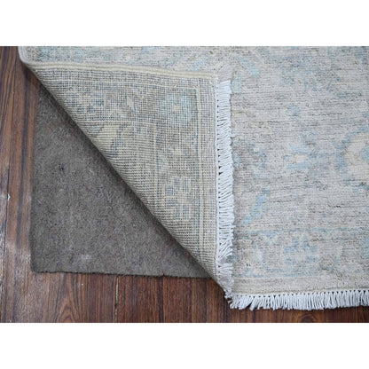 Oushak And Peshawar Wool Hand Knotted Rug Grey Gray 1.9X3.0 -O089037