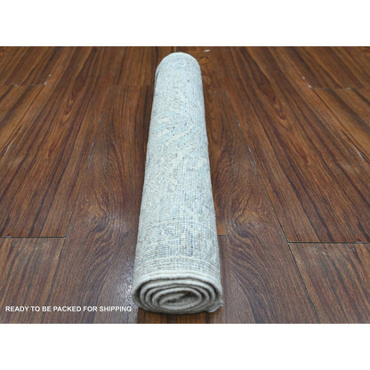 Oushak And Peshawar Wool Hand Knotted Rug Grey Gray 1.9X3.0 -O089037