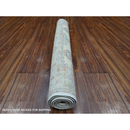 Heriz Wool Hand Knotted Rug Ivory Ivory 2.11X5.1 -O089039