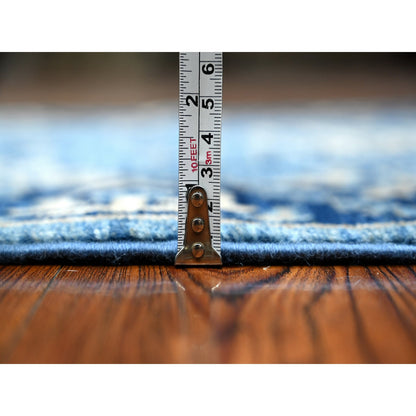 Oushak And Peshawar Wool Hand Knotted Rug Blue Blue 2.6X5.10 -O089042