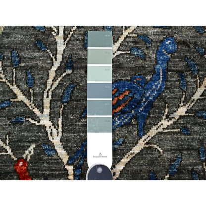 Oushak And Peshawar Wool Hand Knotted Rug Grey No Border 2.7X9.9 -O089046