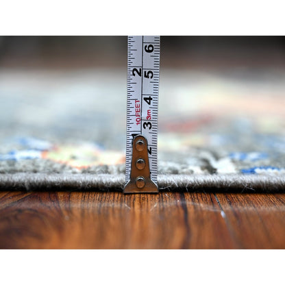 Oushak And Peshawar Wool Hand Knotted Rug Grey No Border 2.7X9.9 -O089046