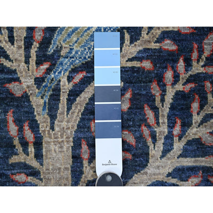 Oushak And Peshawar Wool Hand Knotted Rug Blue No Border 2.4X5.10 -O089051