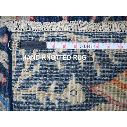 Oushak And Peshawar Wool Hand Knotted Rug Blue No Border 2.4X5.10 -O089051