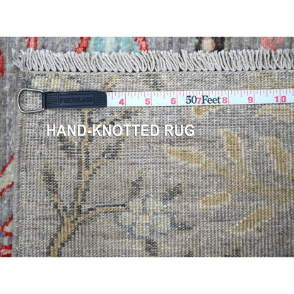 Oushak And Peshawar Wool Hand Knotted Rug Grey No Border 2.8X7.9 -O089052