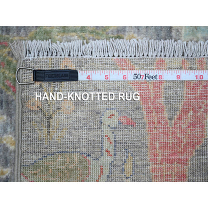 Oushak And Peshawar Wool Hand Knotted Rug Grey No Border 2.5X9.5 -O089058