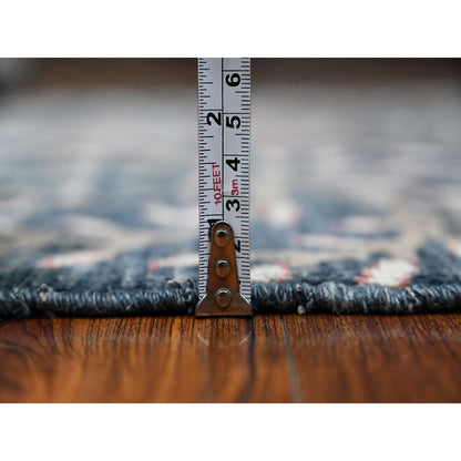 Oushak And Peshawar Wool Hand Knotted Rug Blue No Border 3.1X4.11 -O089059