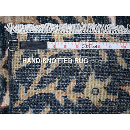 Oushak And Peshawar Wool Hand Knotted Rug Blue No Border 3.1X4.11 -O089059