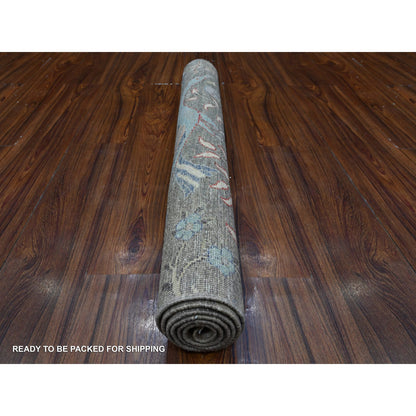 Oushak And Peshawar Wool Hand Knotted Rug Grey No Border 3.1X5.1 -O089060