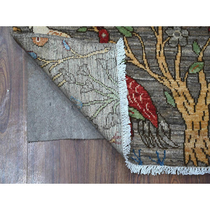 Oushak Wool Hand Knotted Rug Grey 3.1X4.8  -O089063