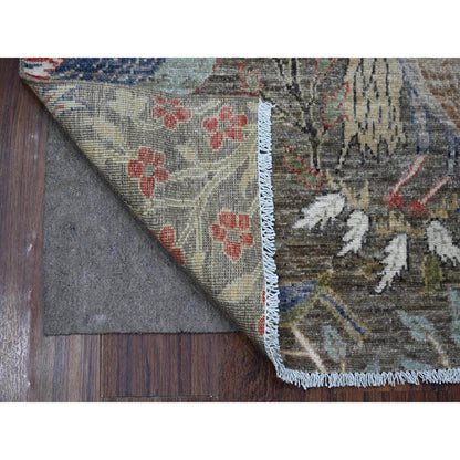 Oushak And Peshawar Wool Hand Knotted Rug Grey No Border 3.1X5.2 -O089064