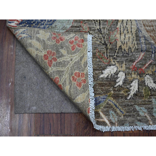 Oushak And Peshawar Wool Hand Knotted Rug Grey No Border 3.1X5.2 -O089064