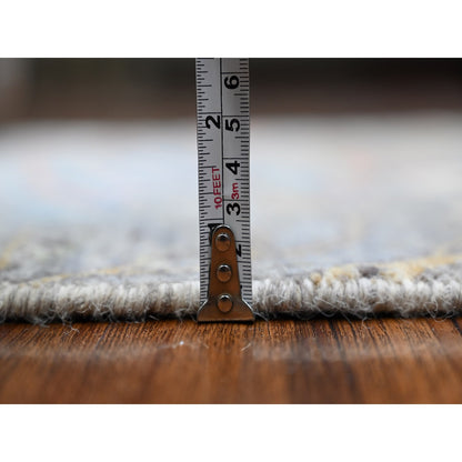 Oushak And Peshawar Wool Hand Knotted Rug Grey No Border 2.7X9.11 -O089070