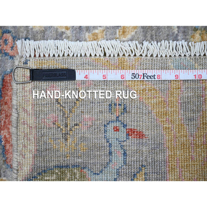 Oushak And Peshawar Wool Hand Knotted Rug Grey No Border 2.7X9.11 -O089070