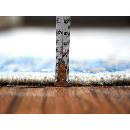 Oushak And Peshawar Wool Hand Knotted Rug Grey No Border 5.0X15.9 -O089072