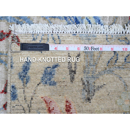 Oushak And Peshawar Wool Hand Knotted Rug Grey No Border 5.0X15.9 -O089072