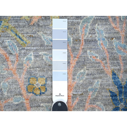 Oushak And Peshawar Wool Hand Knotted Rug Grey No Border 5.0X5.1 -O089073