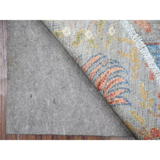 Oushak And Peshawar Wool Hand Knotted Rug Grey No Border 5.1X5.1 -O089075