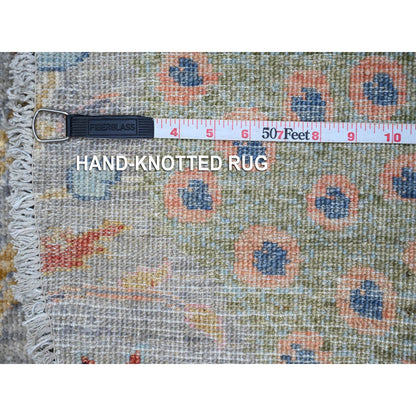 Oushak And Peshawar Wool Hand Knotted Rug Grey No Border 5.1X5.1 -O089075