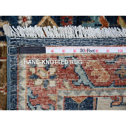 Oushak And Peshawar Wool Hand Knotted Rug Blue Red 2.6X5.11 -O089078