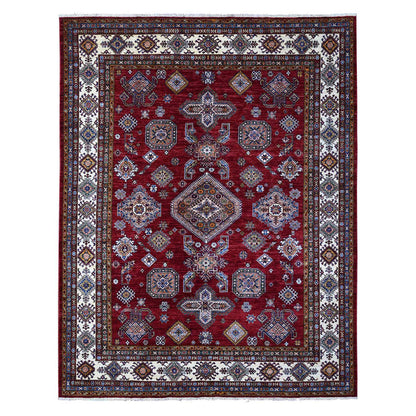Kazak Wool Hand Knotted Rug Red Ivory 8.1X10.3 -O089092
