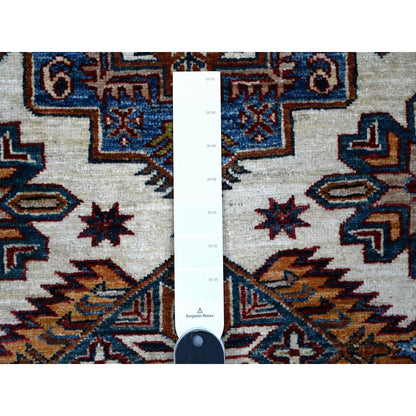 Kazak Wool Hand Knotted Rug Ivory Blue 5.10X8.11 -O089094