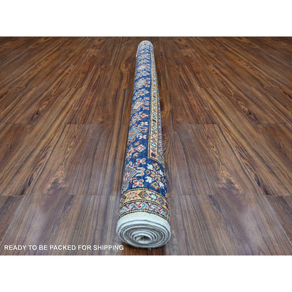 Kazak Wool Hand Knotted Rug Ivory Blue 5.10X8.11 -O089094