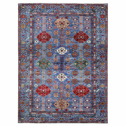 Kazak Wool Hand Knotted Rug Grey Gray 9.0X11.11 -O089102