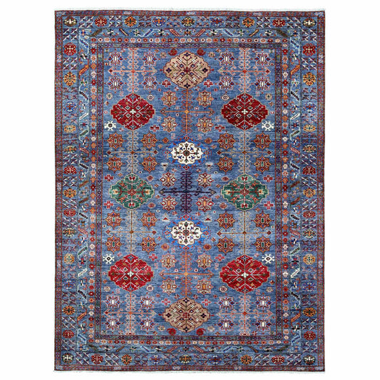 Kazak Wool Hand Knotted Rug Grey Gray 9.0X11.11 -O089102