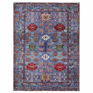 Kazak Wool Hand Knotted Rug Grey Gray 9.0X11.11 -O089102