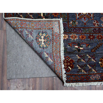 Kazak Wool Hand Knotted Rug Grey Gray 9.0X11.11 -O089102