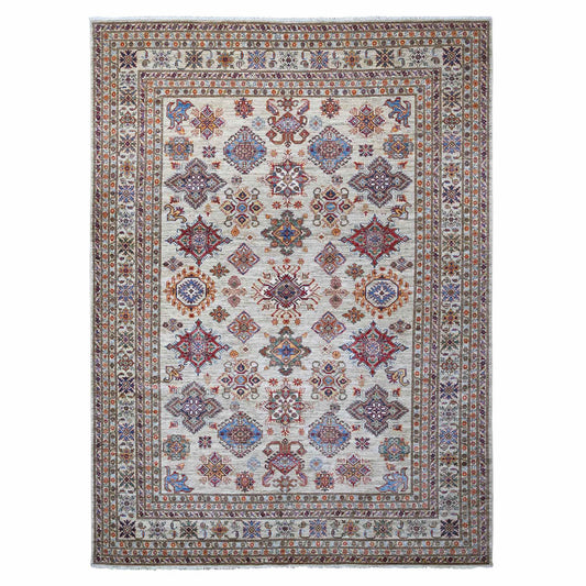 Kazak Wool Hand Knotted Rug Grey Gray 9.0X12.3 -O089103