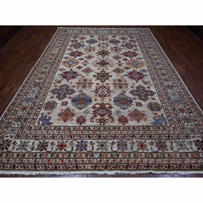 Kazak Wool Hand Knotted Rug Grey Gray 9.0X12.3 -O089103