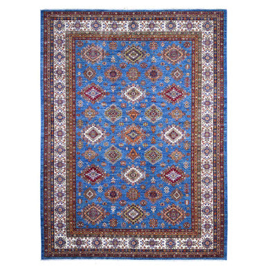 Traditional Wool Hand Knotted Rug Blue 9.9X12.11  -O089106