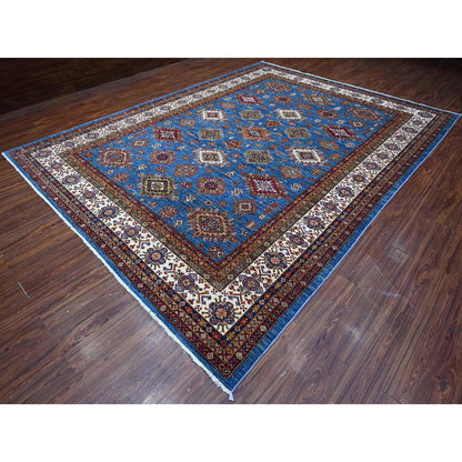Traditional Wool Hand Knotted Rug Blue 9.9X12.11  -O089106