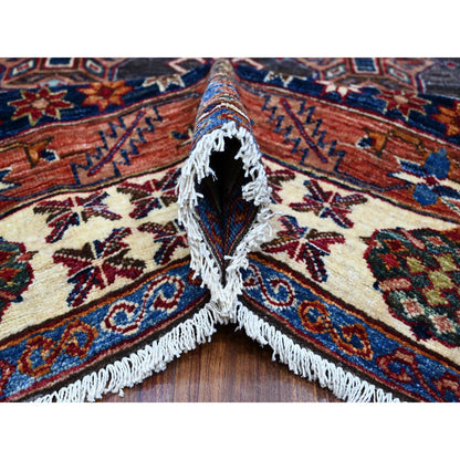 Kazak Wool Hand Knotted Rug Grey Ivory 9.0X12.3 -O089107