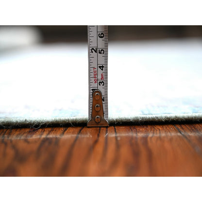 Oushak And Peshawar Wool Hand Knotted Rug Blue Gray 6.2X8.10 -O089120