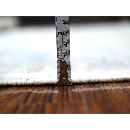 Oushak And Peshawar Wool Hand Knotted Rug Grey Blue 6.3X9.0 -O089121