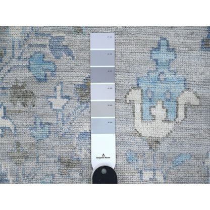 Oushak And Peshawar Wool Hand Knotted Rug Grey Gray 6.3X8.10 -O089122
