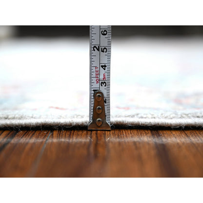 Oushak And Peshawar Wool Hand Knotted Rug Grey Gray 5.11X8.9 -O089126