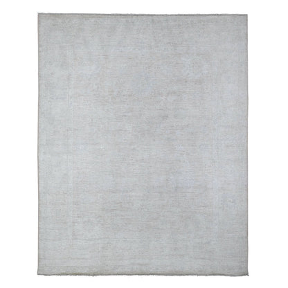 Oushak And Peshawar Wool Hand Knotted Rug Grey Gray 7.11X9.10 -O089129