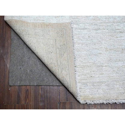 Oushak And Peshawar Wool Hand Knotted Rug Grey Gray 7.11X9.10 -O089129