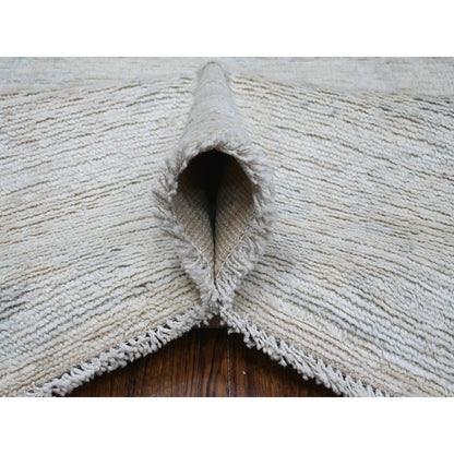 Oushak And Peshawar Wool Hand Knotted Rug Grey Gray 7.11X9.10 -O089129