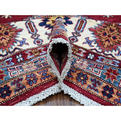 Kazak Wool Hand Knotted Rug Red Ivory 8.10X12.5 -O089132