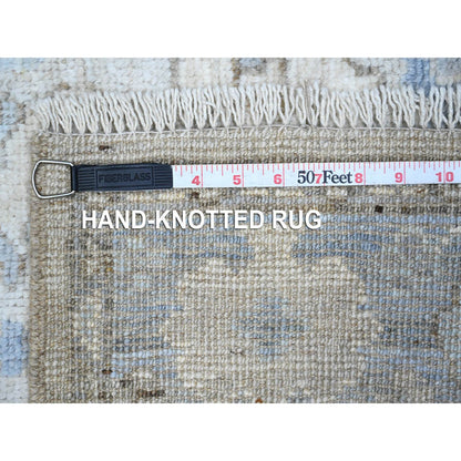 Oushak And Peshawar Wool Hand Knotted Rug Blue Blue 2.11X19.5 -O089137