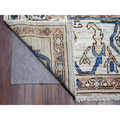 Tribal & Geometric Wool Hand Knotted Rug Grey Gray 8.10X11.9 -O089151